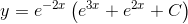 y=e^{-2x}\left ( e^{3x}+e^{2x}+C\right )