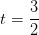 t=\frac{3}{2}