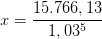 x=\frac{15.766,13}{1,03^5}