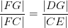 \frac{\left | FG \right |}{\left |FC \right |}=\frac{\left | DG \right |}{\left |CE \right |}