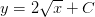 y=2 \sqrt{x}+C
