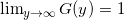 \lim_{y\to \infty}G(y) = 1