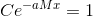 Ce^{-aMx}=1