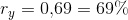 r_y=0{,}69=69\%
