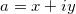 \inline a = x + iy