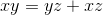 xy=yz+xz