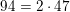 \small 94=2\cdot 47