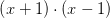 \left (x+1 \right )\cdot (x-1)
