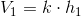 V_1=k\cdot h_1