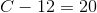 C-12=20