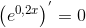 \left ( e^{0,2x} \right )^{'}=0