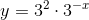 y=3^2\cdot 3 ^{-x}