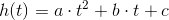 h(t)=a\cdot t^2+b\cdot t+c