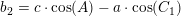 \small \small b_2=c\cdot \cos(A)-a\cdot \cos(C_1)