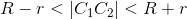 R-r<\left | C_1C_2 \right |< R+r