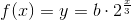 f(x)=y=b\cdot 2^{\frac{x}{3}}
