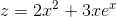 z=2x^{2}+3xe^x