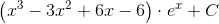 \left( x^3-3x^2+6x-6 \right )\cdot e^x+C