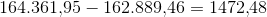 164.361{,}95-162.889{,}46=1472{,}48