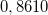\small 0,8610