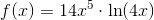 f(x)=14x^5\cdot \ln(4x)