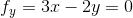f_y=3x-2y=0