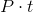 P\cdot t