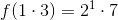 f(1\cdot 3)=2^{1}\cdot 7