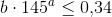 b\cdot 145^a \leq 0{,}34