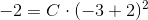 -2=C\cdot (-3+2)^2