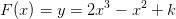 F(x)=y=2x^3-x^2+k
