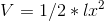 V=1/2*lx^2