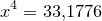 \small x^4= 33{,}1776