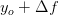 y_o+\Delta f