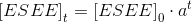 \left [ ESEE \right ]_t=\left [ESEE \right ]_0\cdot a^t