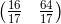 \begin{pmatrix}\frac{16}{17} & \frac{64}{17}\end{pmatrix}