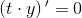 \left (t\cdot y \right ){ }'=0