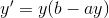 y'=y(b-ay)