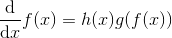 \frac{ \mathrm d} {\mathrm dx} f(x) = h(x)g(f(x))