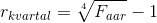 r_{kvartal}=\sqrt[4]{F_{aar}}-1