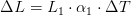 \Delta L=L_1\cdot \alpha_1 \cdot \Delta T