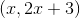 (x,2x+3)