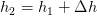 h_2=h_1+\Delta h