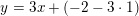 \small y=3x+(-2-3\cdot 1)