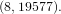 \small (8,19577).