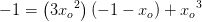 -1=\left ( 3{x_o}^2 \right )(-1-x_o)+{x_o}^3