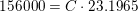 \small 156000=C\cdot 23{.}1965