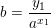 \small b=\frac{y_1}{a^{x_1}}