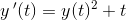y{\, }'(t)=y(t)^2+t