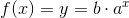 f(x)=y=b\cdot a^{x}
